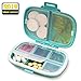 SYOSIN Portable Pill Organizer, 8 Compartments Travel Pill Organizer Daily Pill Case, Moisture Proof Small Pill Box to Hold Vitamins, Cod Liver Oil, Supplements (Blue)
