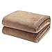 Bedsure Fleece Blankets Queen Size Camel - Bed Blanket Soft Lightweight Plush Fuzzy Cozy Luxury Microfiber, 90x90 inches