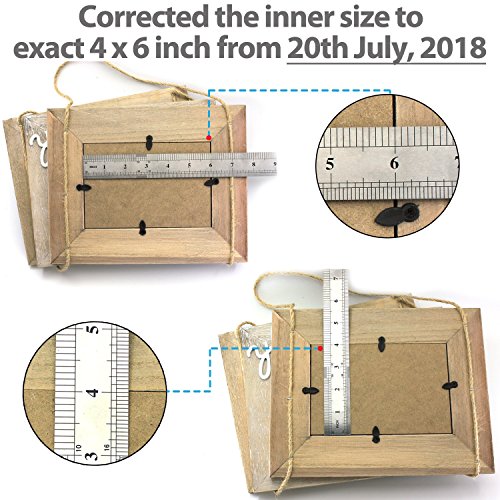 Yaetm Live Laugh Love Collage Hanging Picture Frame 4x6, Solid Wood 3