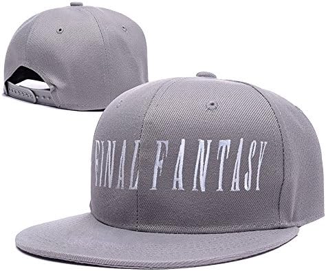 XINMEN Final Fantasy Wordmark Logo Adjustable Snapback Caps Embroidery Hats - Grey