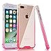 BAISRKE Clear Case for iPhone 7 Plus, Slim Shock Absorption Protective Case Soft TPU Bumper & Hard Plastic Back Cover Phone Cases for iPhone 7 Plus / 8 Plus 5.5 inch - Pink