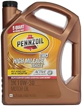 Pennzoil 550038202-3PK High Mileage Vehicle 10W-30 Motor Oil (SN) 3 5qt jug