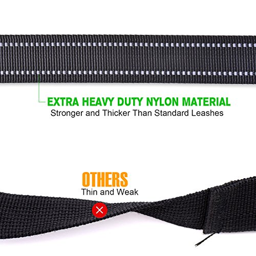 Double Dog Leash Coupler,Adjustable Heavy Duty Dual Dog Leash Splitter Strong for Medium Large Dogs Walking & Training,360°Swivel No Tangle Reflective Dog Leash with Two Comfortable Padded Handle