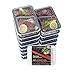Food Storage Container Meal Prep Container Leak proof Lunch Containers Meal Prep Container Bento Box Container Airtight Lid Dishwasher Microwave SAFE Plastic Food Container (15, 2-Compartments, 30 Oz)