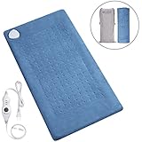 Electronic Heating Pad with Auto Shut off MARNUR Fast-Heating Warmer Wraps Soft and Comfy for Self Warming Back Shoulder Waist Body Relief Washable 12" X 24" inches Van Dusen Blue