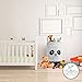 Fawn Hill Co Panda Laundry Hamper Basket for Baby Nursery or Toddler Room | Collapsable Storage Tote Organizer with Durable Handles for Clothes, Kids Toys, Dirty Laundry | Modern Decor (Black & White)