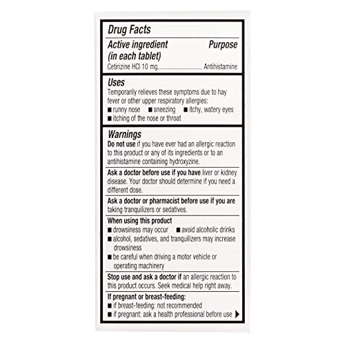 Rite Aid 24 Hour Allergy Relief with Cetirizine HCI Tablets, 10 mg