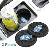 Bocianelli 2 Pcs 2.75 inch Car Interior Accessories Anti Slip Cup Mat for Subaru All Models