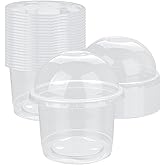thumbnail image 2 of Desert Cups With Lids 50 Pack Plastic Cups With Dome Lids And Spoons, 8 Oz Clear Dessert Acai Bowls 2 of 14