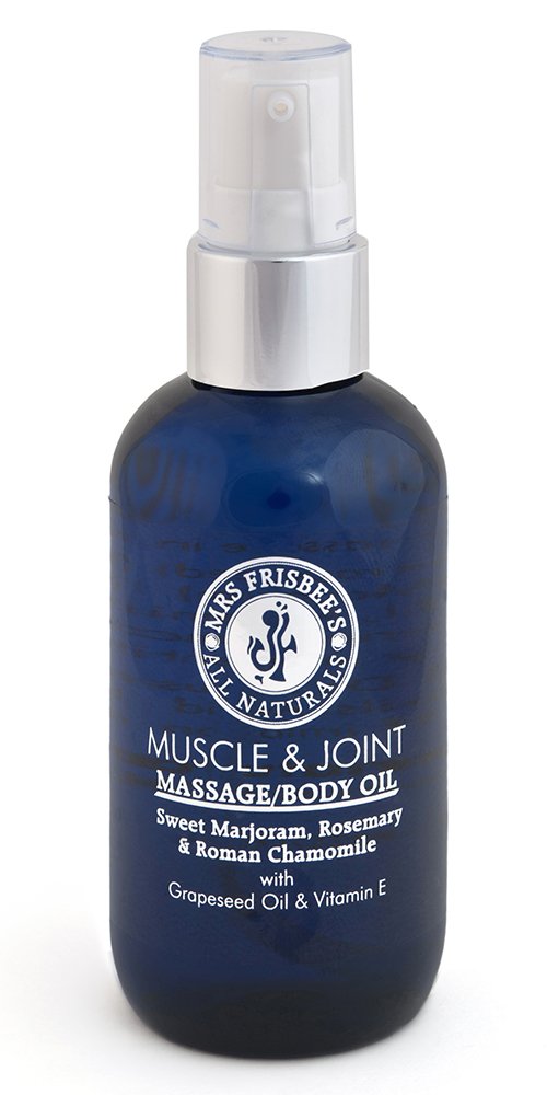Muscle & Joint Massage Oil with Sweet Marjoram, Rosemary and Roman Chamomile Pure Essential Oils, Pure Cold Pressed Oils and Vitamin E/Handmade/Natural/Vegan (100ml)