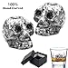Vodolo (2 Pack) Whiskey Stones - 100% Natural Pure Granite Skull Bone Chilling Rocks for Whiskey Scotch Vodka Beverage Wine Stones, Reusable Hand Carved Chill Stones with Gift Box
