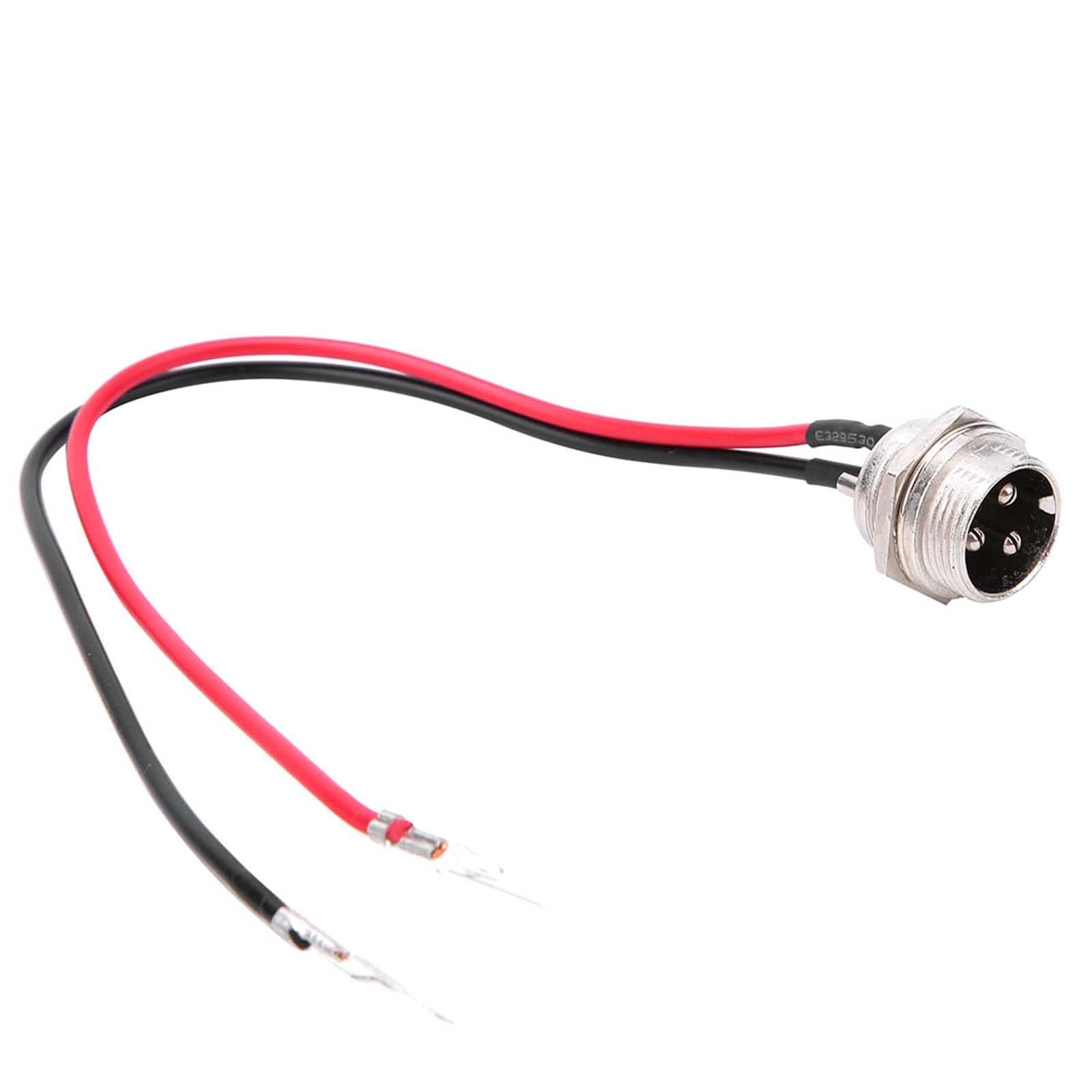 Keenso 3 Pin 2 Wire Charging Port Connector, 6 Pcs Electric Scooter Charging Port Connector For Electric Scooter Plug Socket Battery Charger