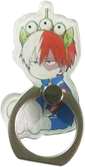 GOTH Perhk My Hero Academia All Might Bakugou Midoriya Todoroki Universal Cell Phone Ring Stand Finger Ring Holder 360° Rotation Phone Holder Ring Grip(H10)