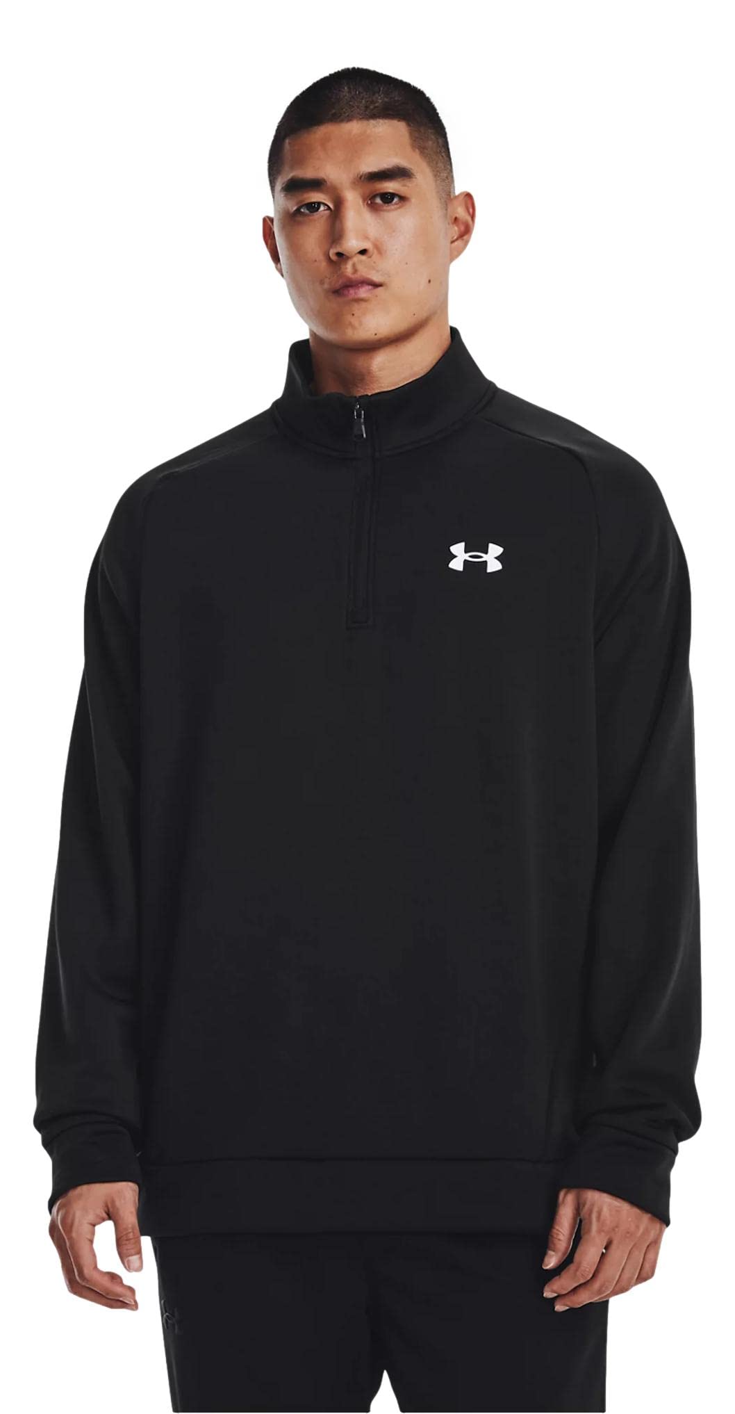 Under Armour Men's Armour Fleece ¼ Zip Active Pullover Black (as1, alpha, x_l, regular, regular, X-Large) Image