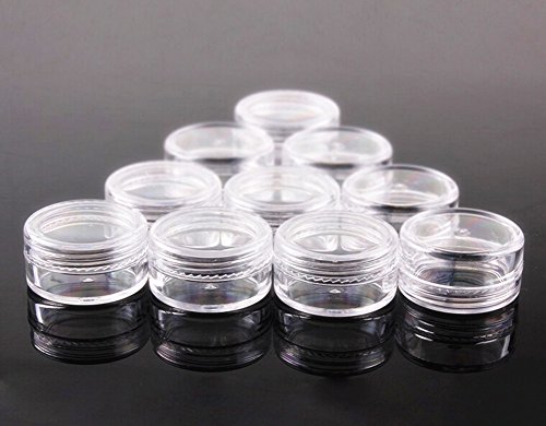High Quality New Empty Clear Plastic Cosmetic Containers 5 Gram Size Pot Jars Eyshadow Container Lot (10PCS)