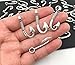 YYaaloa 40pcs Fishhook Style Charms Pendants DIY Antique Charms Pendant for Crafting Pack of 40 (Silver Vintage Fishhook Style Charms)