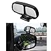 YASOKO Plastic Housing Auto Auxiliary Blind Spot Mirror Car Side-Angle Side-View Double Mirror 1 Piece (Right, Black)