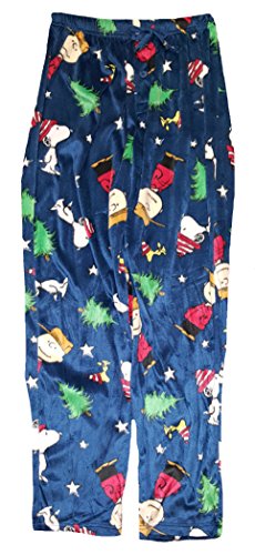 Christmas Peanuts Snoopy Charlie Brown Fleece Sleep Lounge Pants - X-Large