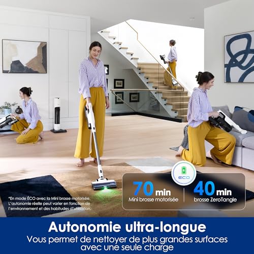 Tineco Pure One Station 5 Plus Smart Cordless Vacuum Cleaner with 2.5L Automatic Dust Base, Full Self-Cleaning, 175W Suction, ZeroTangle Technology, iLoop Smart Sensor