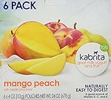 Kabrita Goat Milk Yogurt and Fruit, Mango Peach, 3.5 oz (Pack of 6)