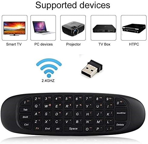 SHIVANSH Latest Wireless Air Mouse with Gyroscope, Qwerty Handheld Mini Keyboard Android Remote Control for Android TV Box Windows Mac OS Linux PC HTPC IPTV Media Player Smartphone Game Pad [video game]