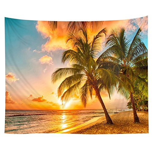 Adarl Tapestry Wall Hanging Natural Landscape Painting Hippie Wall Tapestry Full-Polyester Square Tapestries for Home Office Decor #6 - Thumbnail 4