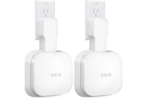 MAMERRY Wall Mount Holder for eero Pro 6e/Pro 6, No Messy Wires, Space Saving, Outlet Wall Stand Bracket Compatible with eero Pro 6e/Pro 6 Mesh Wi-Fi System Extender Router (2 Pack)