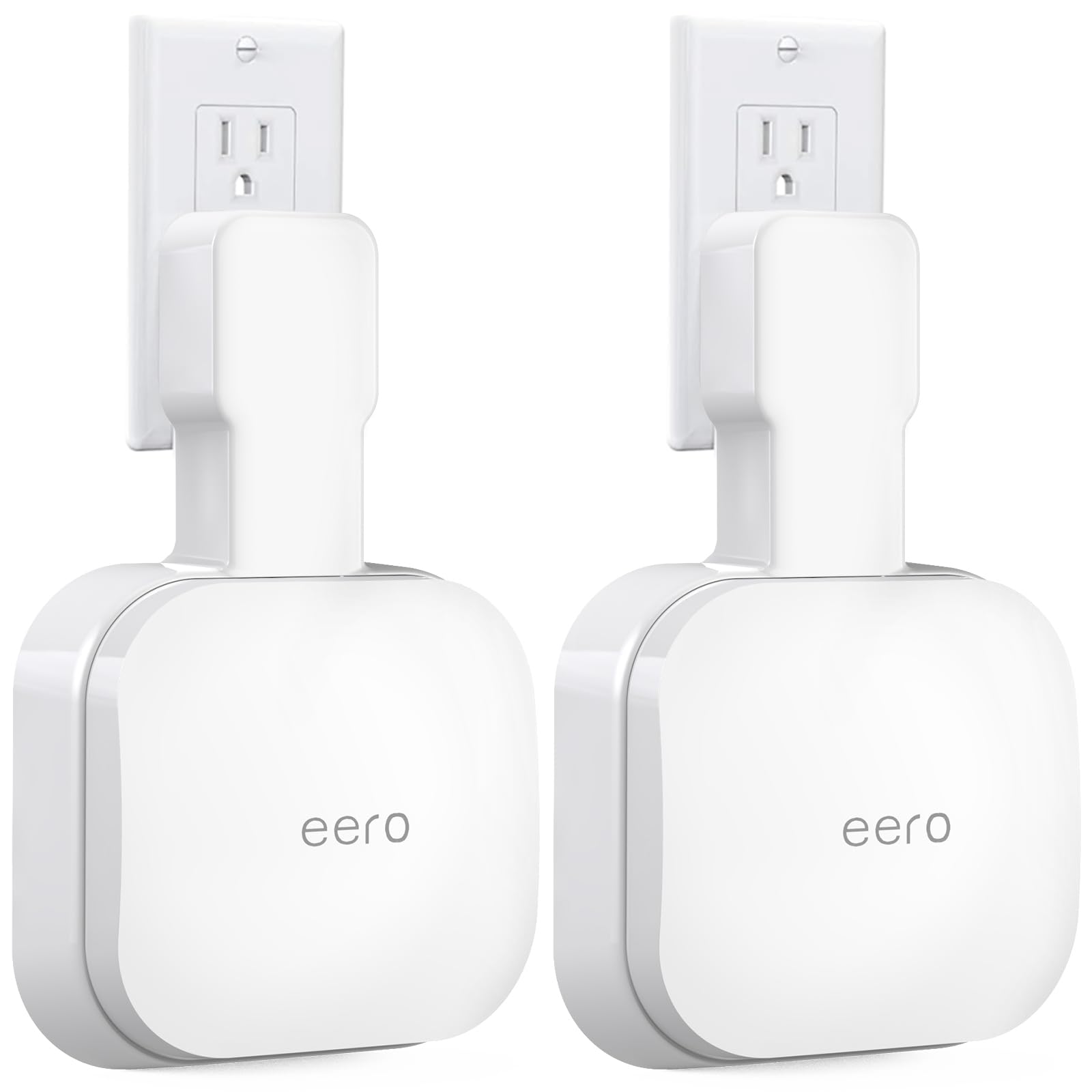 Photo 1 of Wall Mount Holder for eero Pro 6e/Pro 6, No Messy Wires, Space Saving, Outlet Wall Bracket Only Compatible with eero Pro 6e/Pro 6 Mesh Wi-Fi System Router (2 Pack)