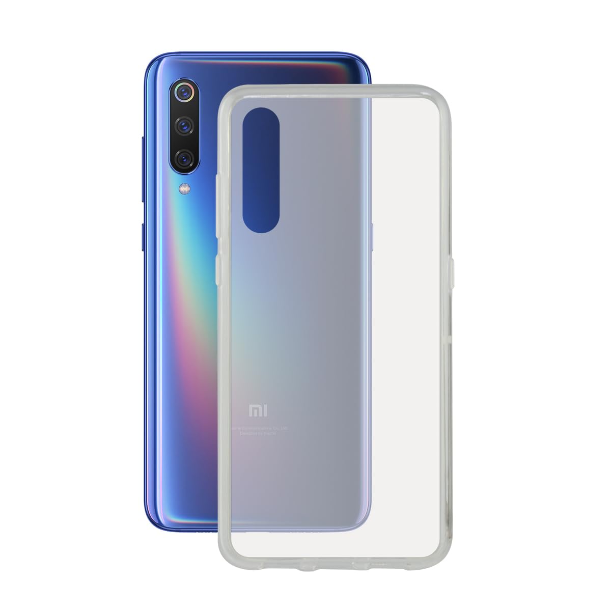 KSIX smart your tech Case for Xiaomi MI 9, Semi-Rigid, Transparent