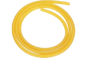 Rebower Natural Latex Rubber Tubing 1/8" ID 1/4" OD 3.3ft Rubber Hose Highly Elastic [for Exercise, Stretching, Laboratory, Home Tube] - 3.2mm x 6.4mm / Yellow