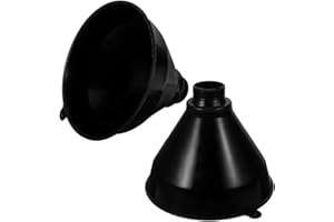 DEARMAMY 2pcs Large Wide Mouth Plastic Funnels for Kitchen and Automotive Use, Reusable Liquid and Oil