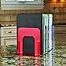 STEELMASTER Economy Steel 5 Inch Bookends, 1 Pair, Vibrant Red (241005007)