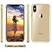 DAUPIN Compatible for iPhone Xs Max Phone Case Colorful Luxury Sparkle Glitter Bling Cover Slim Thin Clear Cases for Women Girls for iPhone Xs Max 6.5 Inch 2018 (Gold)