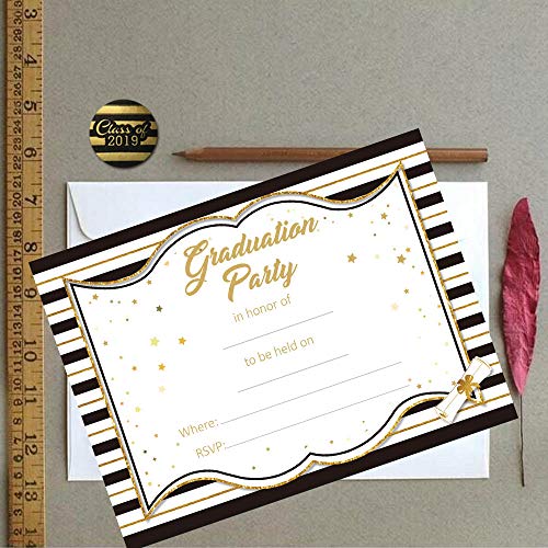 Graduation Party Supplies Invitations with Envelopes 2019,Grad Congrats Announcements 30Ct