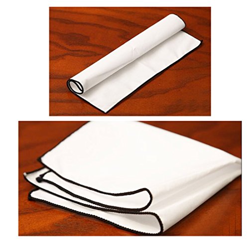 3-Pk Mens Cotton White Pocket Square with Color Border(10 Colors)