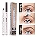 Microblading Eyebrow Pen,Eyebrow Tattoo Pen Tat Brow Microblade Eyebrow Pen Waterproof & Smudge-Proof With Four Micro-Fork Tips Applicator for Daily Natural (Dark Brown)