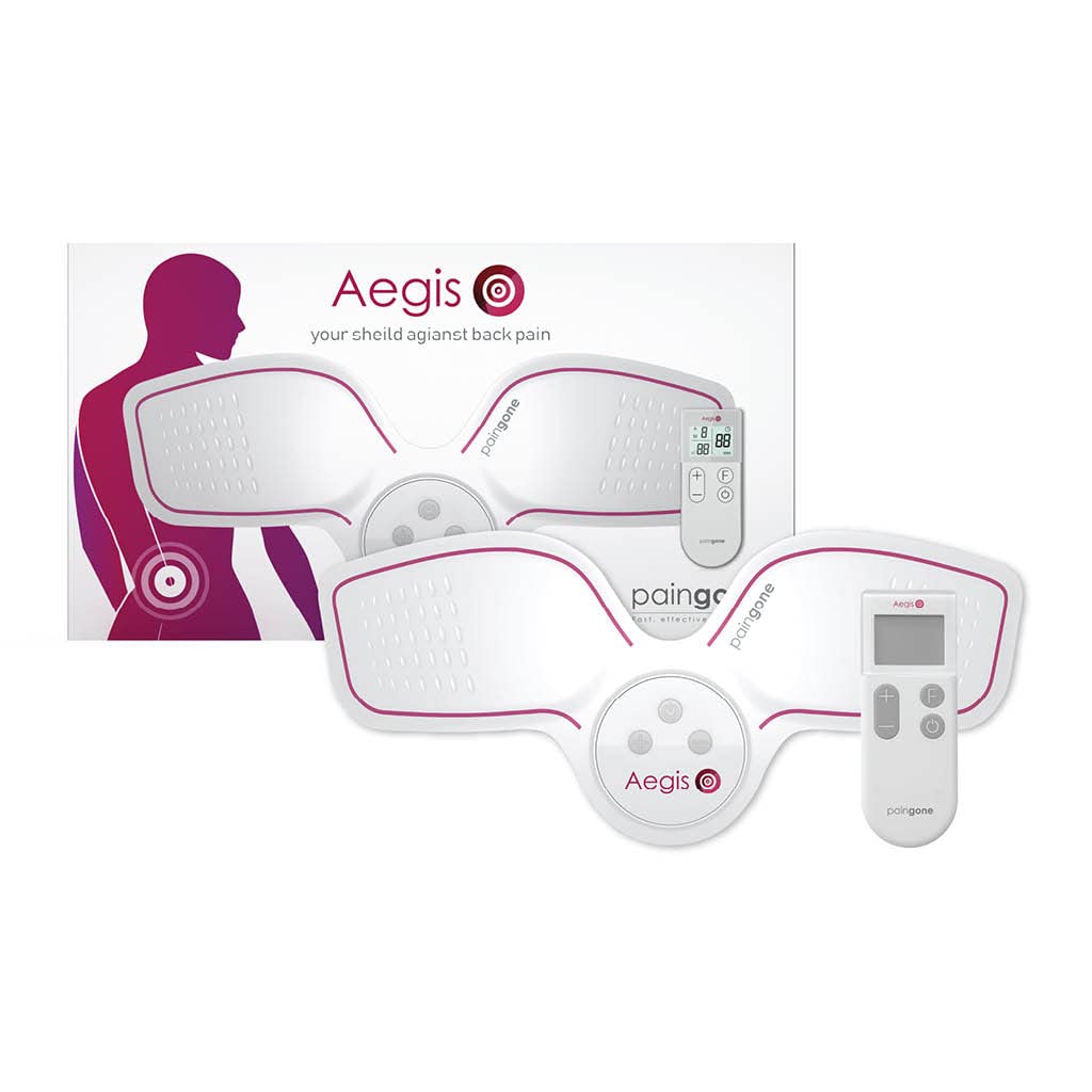 Paingone Aegis for back pain | Wireless Rechargeable TENS Machine for Lower-back Pain | Lumbar Relief, Lumbar Pain | Remote Control | Drug-Free Treatment for Instant Targeted Pain Relief
