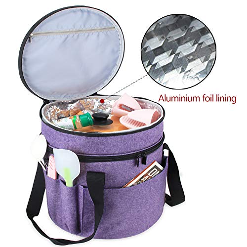 Luxja Carrying Bag Compatible with Instant Pot (8 Quart), Travel Tote Bag for 8 Quart Pressure Cooker and Extra Accessories, Purple