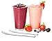 Chefast Stainless Steel straw - 3x2 Combo Kit - Reusable Drinking Straws for Everything From 30 oz Yeti Tumbler to Thick Smoothies - Cleaning Brushes, Long Case, and Silicone Rings Included