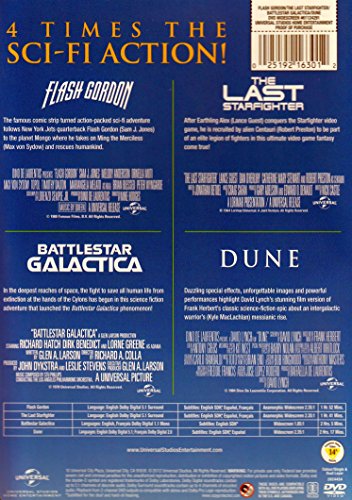Flash Gordon / The Last Starfighter / Battlestar Galactica / Dune (4 Feature Films) - //coolthings.us