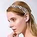Amariver 2 Pieces Rhinestone Beaded Elastic Headband，Fashion Headbands Handmade Hair Bands Hair Accessories for Lady Woman 20-25