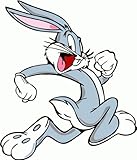 Bugs Bunny Running Cartoon Car Bumper Sticker 5