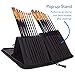 Paint Brush Set of 15 Art Brushes for Acrylic Painting, Watercolor, Oil and Gouache. Professional Artist Quality Paintbrushes, No-Shed Bristles. Protective Carry Case, Gift Box & Care Guide Included