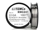 TEMCo Kanthal A1 wire 22 Gauge 100 Ft Resistance AWG A-1 ga