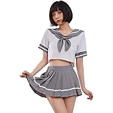 SINMIUANIME Sexy Lingerie Female JK Uniform Cosplay Lingerie Japanese Sailor Soft Cute Student Suit