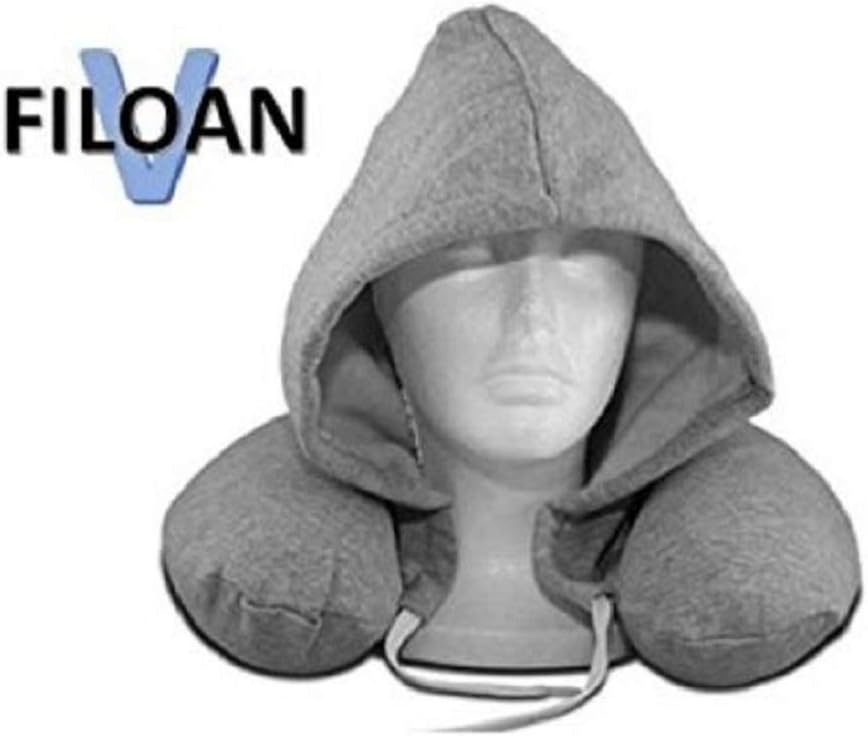 Amazon Com Filoan V Neck Travel Pillow With Hoodie U Shaped