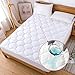 Decroom Waterproof Mattress Pad Breathable Quilted Fitted Sheet Mattress Protector Cover, Queen