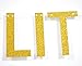 Let's Get Lit Gold Glitter Letters Banner, Funny Birthday, Bachelorette Wedding, Engagement Party Decorations