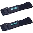EFFIET Elastic Hook and Loop Cable Tie Fastening Cable Strap Adjustable Magic Securing Cord Organizer (Black, 20 In, 2 Pcs)