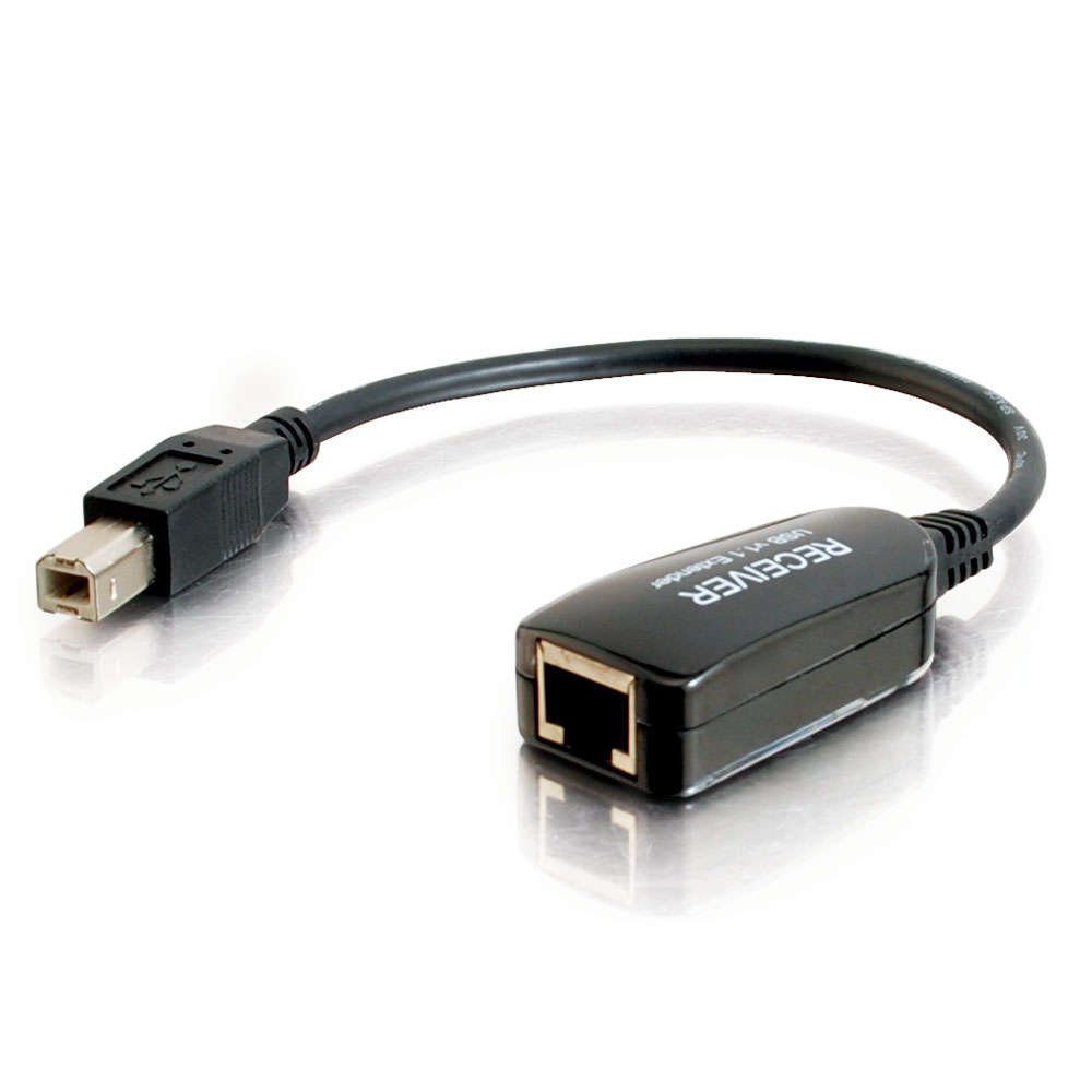 C2G/Cables to Go 29353 1-Port USB 1.1 Over Cat5 Superbooster Extender Dongle RJ45 Female to USB B Male Receiver